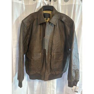 James Dean Jacket Mens XL New Original Authentic Classic Brown Leather Jacket XL